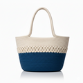 Handwoven Two-Tone Rope Tote Bag