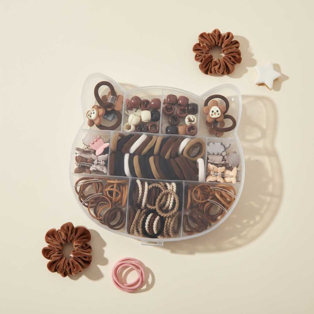 Cute Girls' Neutral Hair Accessory Kit